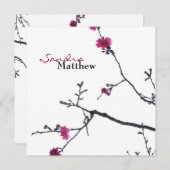 春ブリス/ブロッソミングさくらんぼツリー結婚ズ 招待状 (正面/裏面)