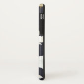 春ブルーと白の花をネイビー背景 Case-Mate iPhoneケース (裏面/左)