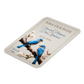 春ブルーバードの日付を保存 マグネット (左側)