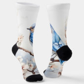 春ブルーバードインザブルーミングツリー ソックス (傾斜あり)