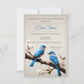 春ブルーバードブライダルシャワー 招待状 (正面)