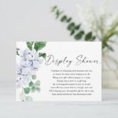 春ブルーフローラ緑のディスプレイシャワー エンクロージャーカード (スタンド正面)