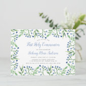 春ブルーベリー聖餐式または確認 招待状 (スタンド正面)