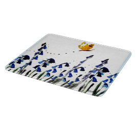 春ブルーベルズバタフライフローラ カッティングボード