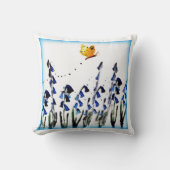 春ブルーベルズバタフライフローラ クッション (正面)