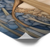 春ブルーベルフラワーガールアートプリント ポスター (角)