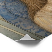 春ブルーベルフラワーガールアートプリント ポスター (角)