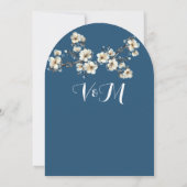 春ブルーホワイトフラップス結婚式招待状 招待状 (裏面)