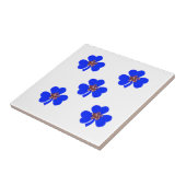 春ブルー、キッチン用ブルークローバー タイル (側面)