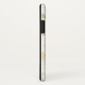 春ブルー&ホワイトフラワーパターンモノグラム Case-Mate iPhoneケース (裏面/右)