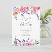 春ブロッサムフローラ結婚式招待状 招待状 (スタンド正面)