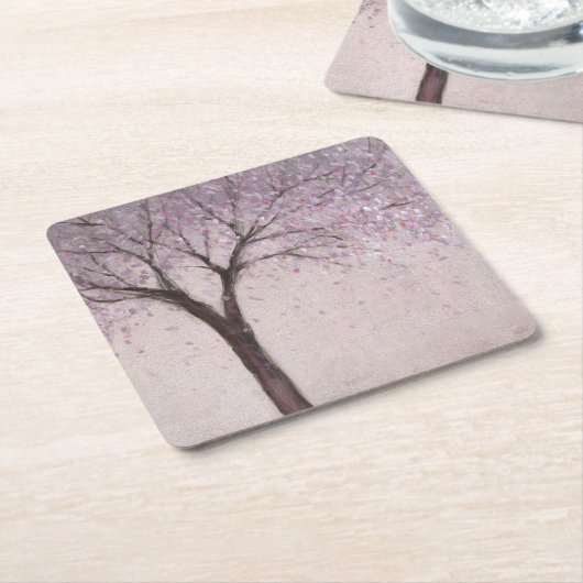 春ブロッサムII スクエアペーパーコースター (アングル)