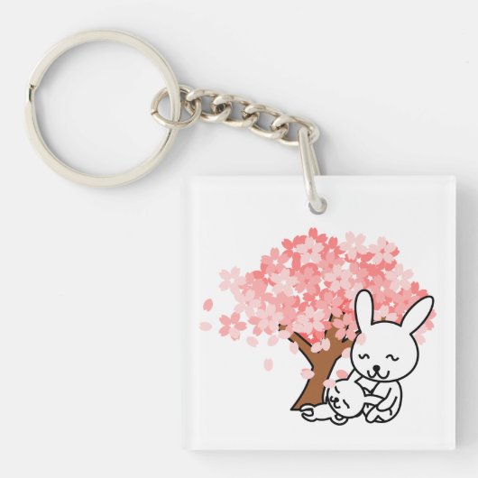 春ブンニースアクリルキーチェーン キーホルダー (正面)