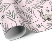 春ブンニースイースターピンク ラッピングペーパー (ロールコーナー)