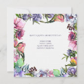 春ブーケウォーターカラーブライダルシャワー 招待状 (裏面)