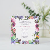 春ブーケウォーターカラーブライダルシャワー 招待状 (スタンド正面)