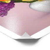 春ブーケオブダッフォジルヒアシンス白い花瓶 フォトプリント            (角)