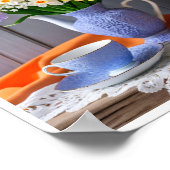 春ブーケオブダフォジルズチューリップユリーオブバレー ポスター (角)