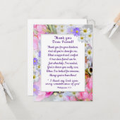 春ブーケサンキュークリスチャンフレンドカード カード (正面/裏面インサイチュ)