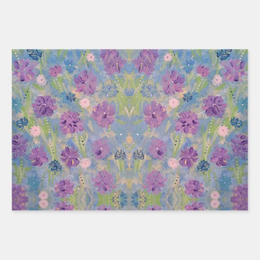 春ブーケフローラ包装紙 ラッピングペーパーシート (正面)