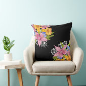 春ブーケフローラ花ピンク黄色ブルーwhit クッション (椅子)