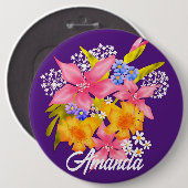 春ブーケボタン 缶バッジ (正面&裏面)