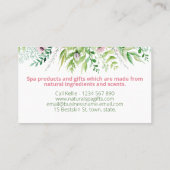 春ブーケ手作り風呂ソーク体バター石鹸 名刺 (裏面)