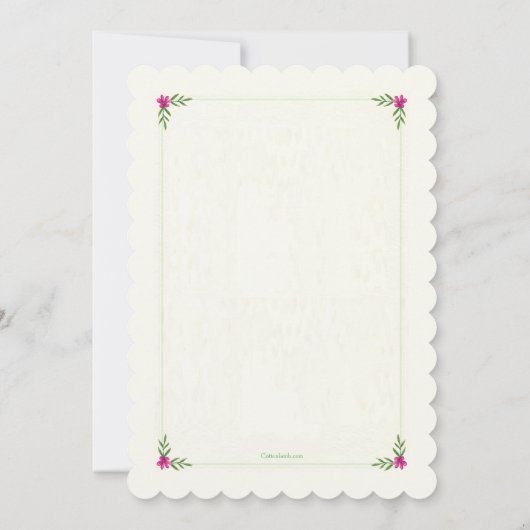 春ブーケ招待状 招待状 (裏面)