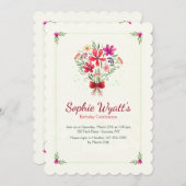 春ブーケ招待状 招待状 (正面/裏面)