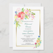 春ブーケ結婚のリハーサルディナー招待状 招待状 (正面)