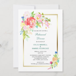 春ブーケ結婚のリハーサルディナー招待状 招待状