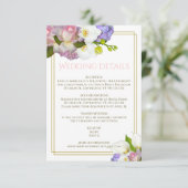 春ブーケ花金ゴールドとピンク結婚ズ エンクロージャーカード (スタンド正面)