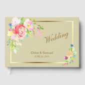 春ブーケ金ゴールドフレ結婚ーム ゲストブック (正面)