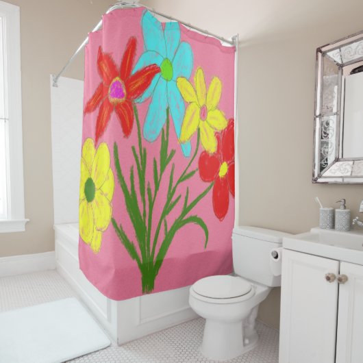 春ブーケ シャワーカーテン (インサイチュ)