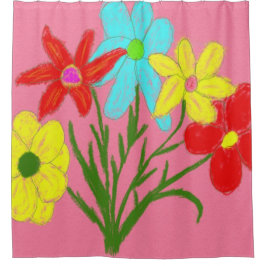 春ブーケ シャワーカーテン