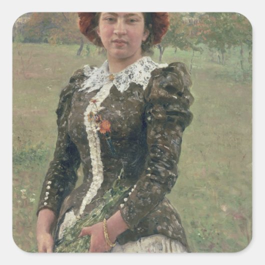 春ブーケ スクエアシール (正面)