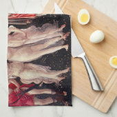 春プリマヴェラサンドロボッティチェリルネッサンス キッチンタオル (四つ折り)