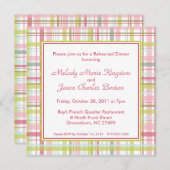春プレイドストライプスクエア招待状 招待状 (正面/裏面)