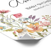 春ベビーイン開花ベビーシャワーウェルカム ポスター (角)