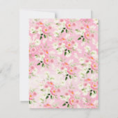 春ベビーイン開花招待状 招待状 (裏面)