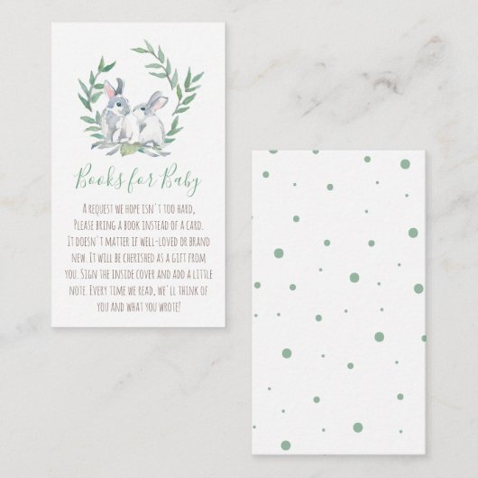 春ベビー招待状収納用バニー帳 エンクロージャーカード (正面/裏面)