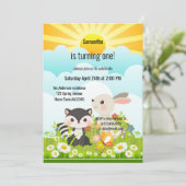 春ベビー第1誕生日 招待状 (スタンド正面)