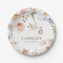 春ベビー開花シャワー ペーパープレート