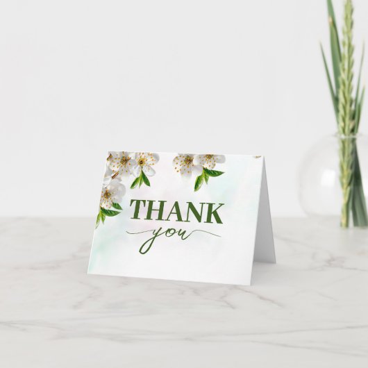 春ベビー開花ベビーシャワーありがとう サンキューカード (正面)