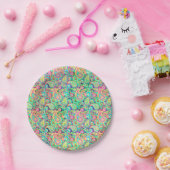 春ペイズリー ペーパープレート (パーティー)