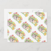 春ホリデーイースターバニーポストカード シーズンポストカード (正面/裏面)