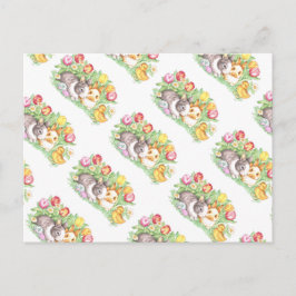 春ホリデーイースターバニーポストカード シーズンポストカード