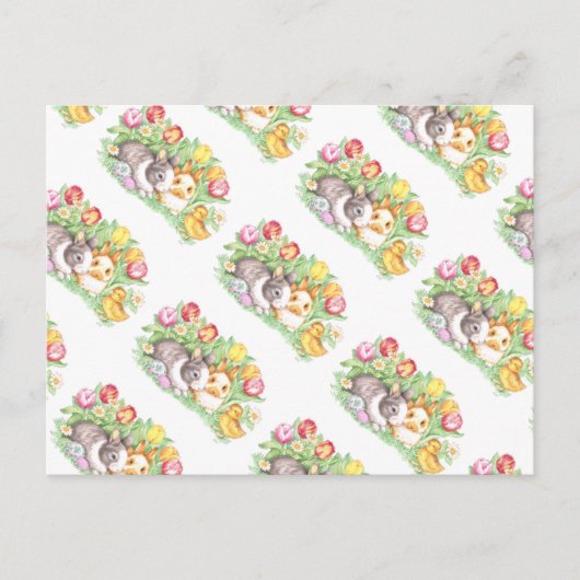 春ホリデーイースターバニーポストカード シーズンポストカード (正面)