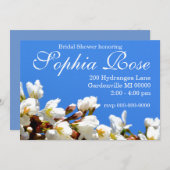 春ホワイトさくらんぼの花 招待状 (正面/裏面)