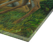 春ホワイトテールファウンとマザーディアー カッティングボード (角)